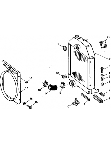 Radiator, Engine John Deere AR95841, RE21892, RE38666