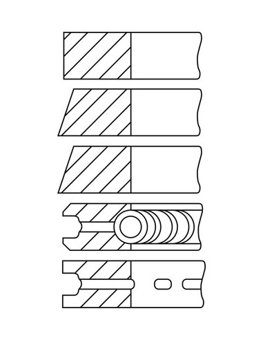 Segmenti Piston Ø 98 - 3x3x3x5x5 mm - 08-273800-00, 28/34-162
