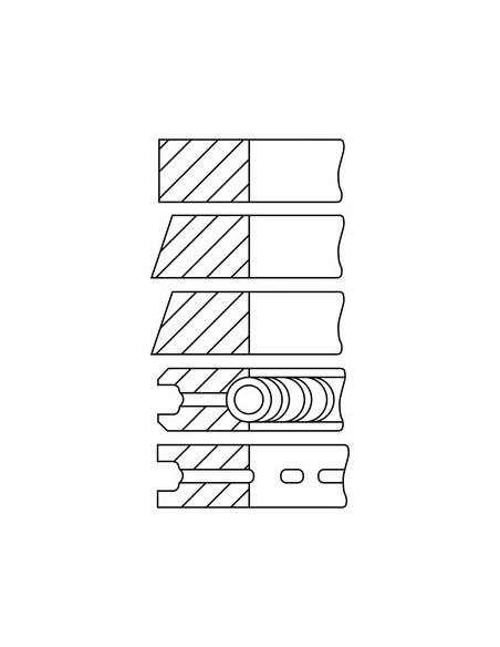 Piston Ring Kit Ø 98 - 3x3x3x5x5 mm - 08-273800-00, 28/34-162
