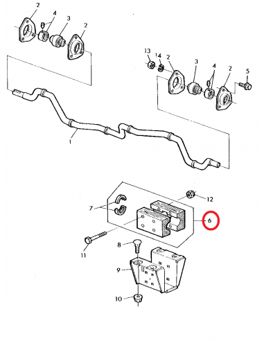 Lagar Lemn pentru Ax Cai Ø 38-75x117 mm - 2 Gauri - John Deere AZ45586