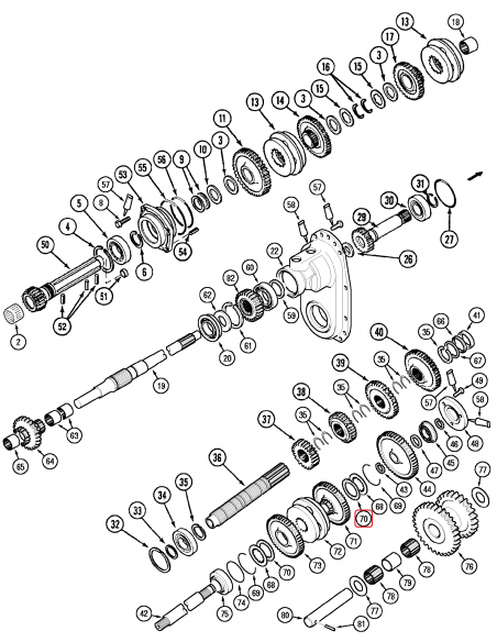 Rulment cu Ace 51x70x2 mm Case IH 241601A1, 324214R1, 584268R1, 584268R91, A42845, A42870, A66478