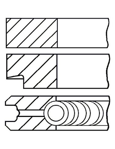 Piston Ring Ø 104 - 2.5x2.5x4 mm Ø 104-2.5x2.5x4 mm 1902421, 1930191, 1931200, 8092269
