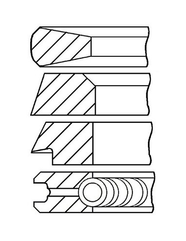 Segmenti Piston Ø 105 - 3x2x2x4 mm F285200310100