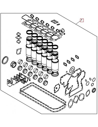 Set Reparatie Motor John Deere  6.8 L POWERTECH RE532634, RE540226