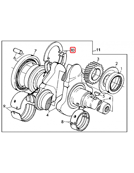 Cuzineti Axiali Semiluna STD John Deere AR81791, AR95931, R78598, RE13571, RE521350, Renault 6005013177
