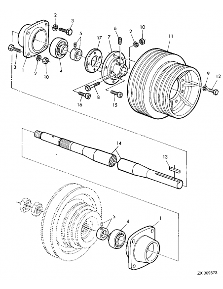 Shaft L-2070 mm, Z-30