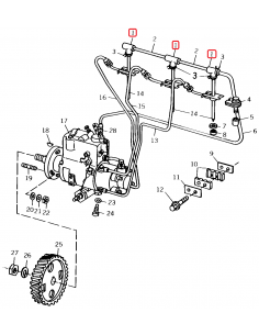 Teu Injector, Retur John Deere T23425 2