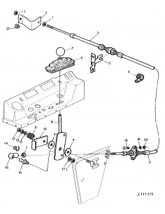 Cablu Acceleratie 4000 mm John Deere AZ36307 2