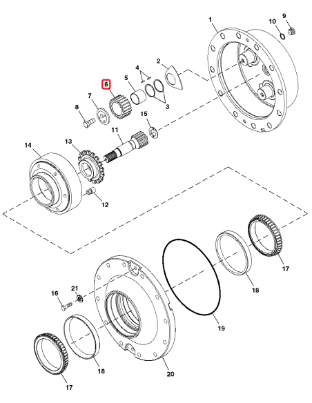 Pinion Ø 60x92x43 mm Z-25 John Deere R169917