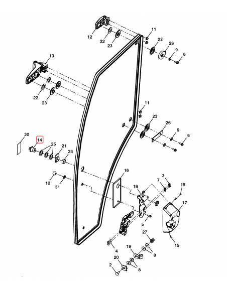 Butuc, Maner Usa Stanga John Deere AL75502