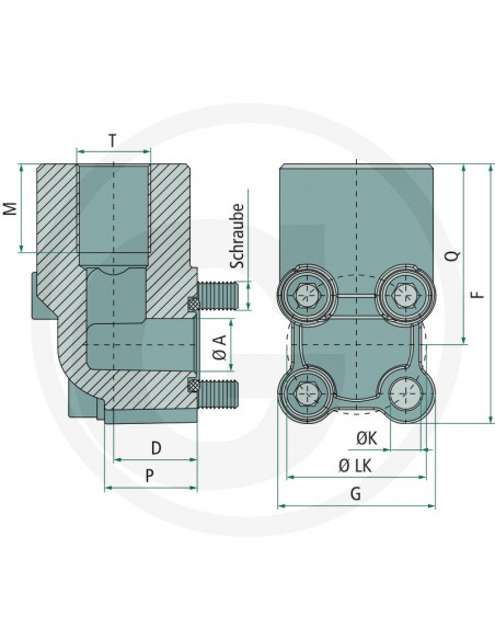 Flansa Pompa Hidraulica WP-LK30-G038-W50