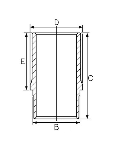 Cylinder Liner Ø 115 mm Fiat 2991786, 4750806, 4821652, 4850230, 4850231, 75224662, 8822141