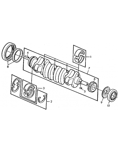 Arbore Motor John Deere RE57664, RE48748, RE33197, AT72949, AT18030