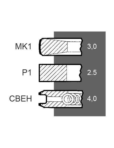 Piston Ring Set Ø 104-3x2.5x4 mm