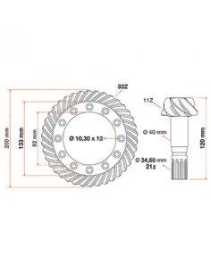 CROWN WHEEL AND PINION SET Z-11/32 2