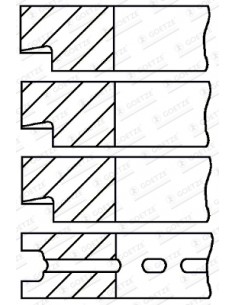 Segmenti Piston Ø 75-2.5x2.5x2.5x4 mm