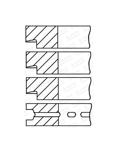 Segmenti Piston Ø 75 - 2.5x2.5x2.5x4 mm 08-742500-00