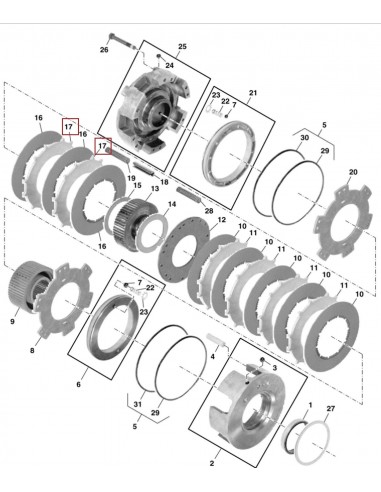 Placa, Disc Intermediar Ø 140x251x7 mm John Deere R96805
