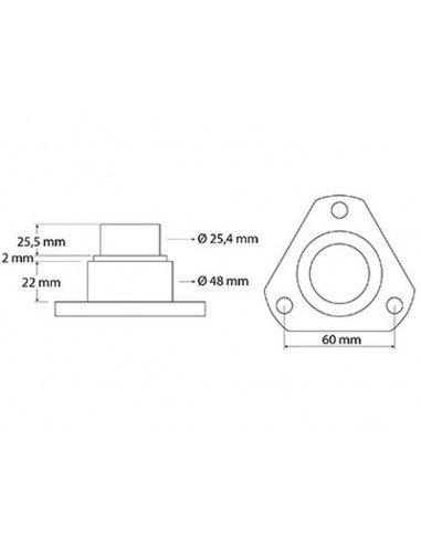 Pivot  Ø 25.5x48 mm 87759380, L40004, 83933900, 4472353682, 81670C1, F198300020440