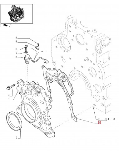 Gasket, Timing Gear Cover, Oil Pump 2.3 mm 2830972, 4899218, ER0002830972,