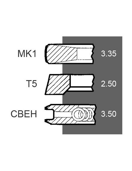 Piston Ring Set Ø 105-5x2.5x3.5 mm Perkins 3136L025, UPRK0002