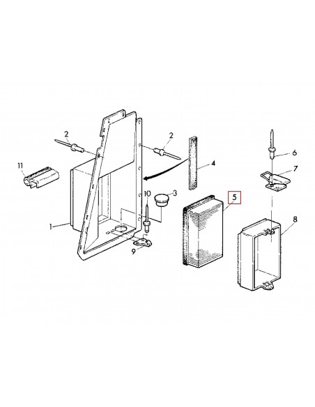Filtru Aer Cabina 80x375x240 mm John Deere AZ43412, KPG1037