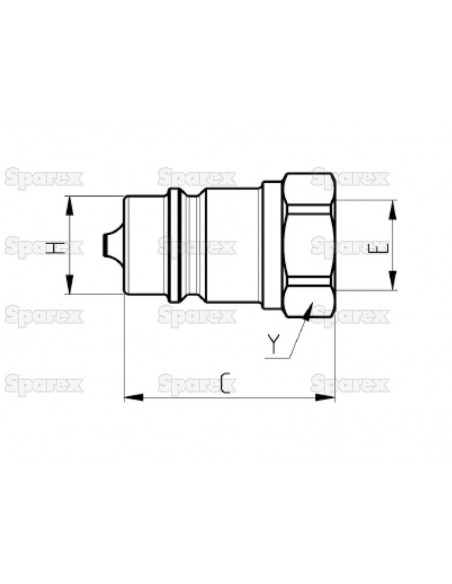 Cupla 1/2Bsp Male 3/4Unf Thread 1272270C2