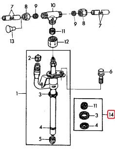 O-Ring, Kit, Injector, R48000, R79605, R92352, RE64292, R500390, 2