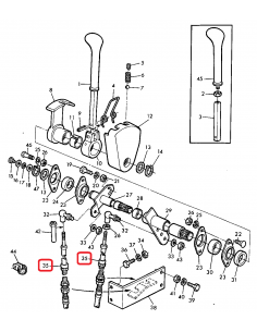 Cable, Gearbox, Gear Shifting 2500 mm John Deere AZ34570 2