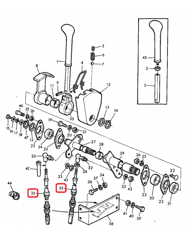 Cablu Schimbator Cutie Viteze 2.500 mm John Deere AZ34570