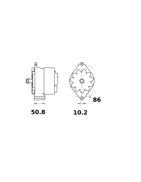 Alternator 14V, 65A , A187873, IA0595, AAK1363, AAK3330, AAK3359, 11.201.595, 11.201.935, 11.201.998, SE501387, SE501835, RE5091