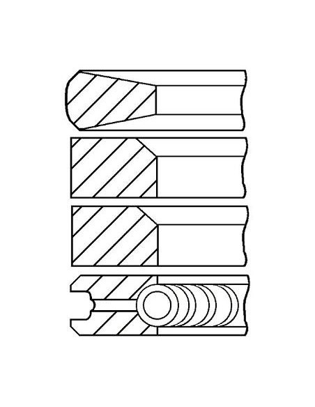 Piston Rings Ø 104.77 3.18x2.38x2.38x4.75 mm Ford Diesel 1582429, 1582430
