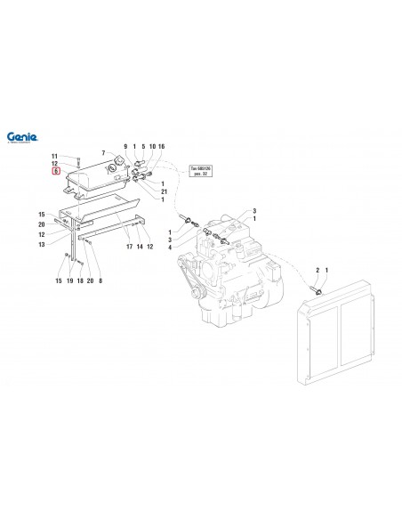 Vas de Expansiune, Radiator Genie, Terex 09.4605.0005, 0946050005, 9.4605.0005, GN09.4605.0005