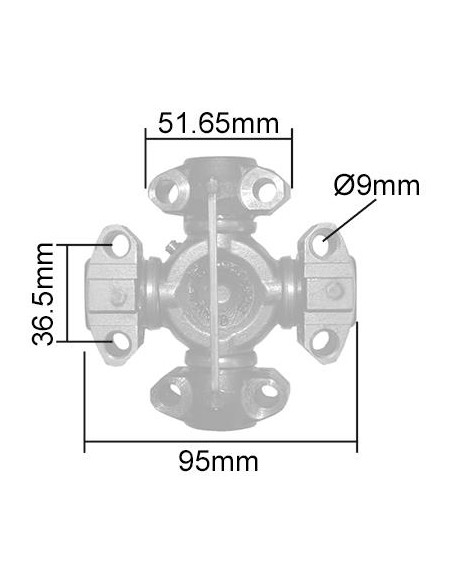 Cruce Cardanica 36.5x51.65x95 mm 394125A1