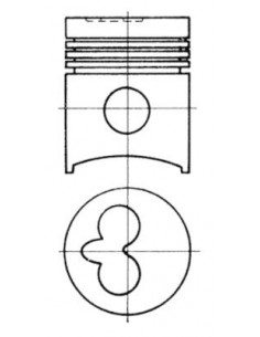 Piston cu Segmenti Ø 90 mm KOLBENSCHMIDT 91007600