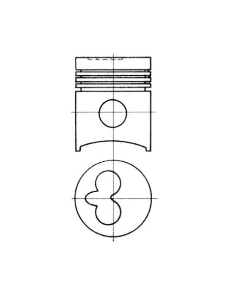 Piston cu Segmenti Ø 90 mm KOLBENSCHMIDT 91007600