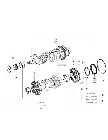 Seal, Crankcase Ø 100x120x12 mm VM Motori 46340869F
