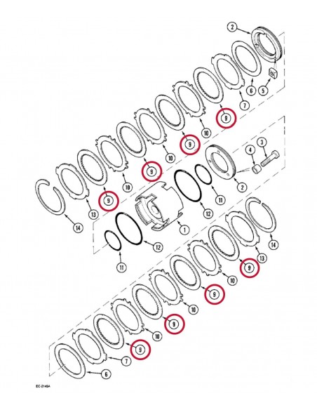 Disc Frictiune Ø 125.5x93.2x2.1 mm Z-45,  3125322R2, 3125322R1, 533804R1