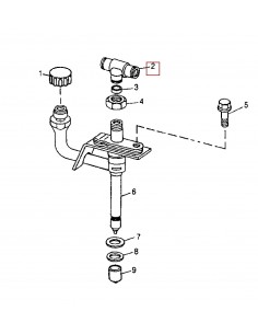 Tee Fitting, Fuel Injector John Deere AR85618, R71963, R79604, R79605, R79606, RE15807, RE15808, JXR71963, 2