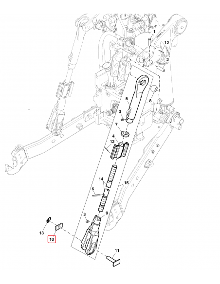 L156666, Placa, Distantier, Bolt, Tiranti, John Deere
