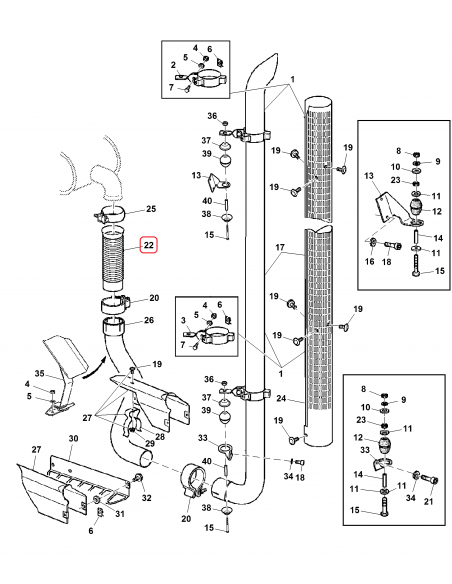 AL167829, AL152980, HYDRA, Manson, Racord Flexibil, Esapament, John Deere