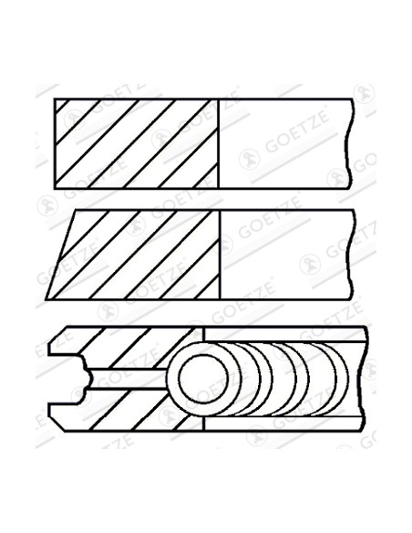 Segmenti Ø 91 mm 2x2x3 mm 8-252500-00