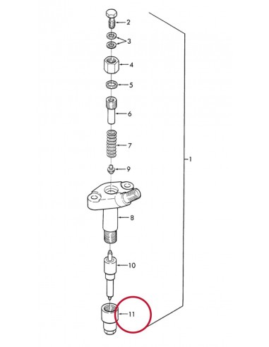 Palnie Injector 10x21x32 mm New Holland 81867527, F1NN9K549AA