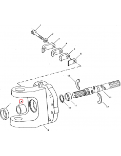 Bushing, MFWD Yoke 56.7x60 mm John Deere R82982 2