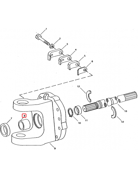 Bushing, MFWD Yoke 56.7x60 mm John Deere R82982