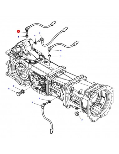 Inductive Sensor, Lift Cover 107 mm Massey Ferguson 3384777M1, 3583286M1, 4359945M1, 4364876M1