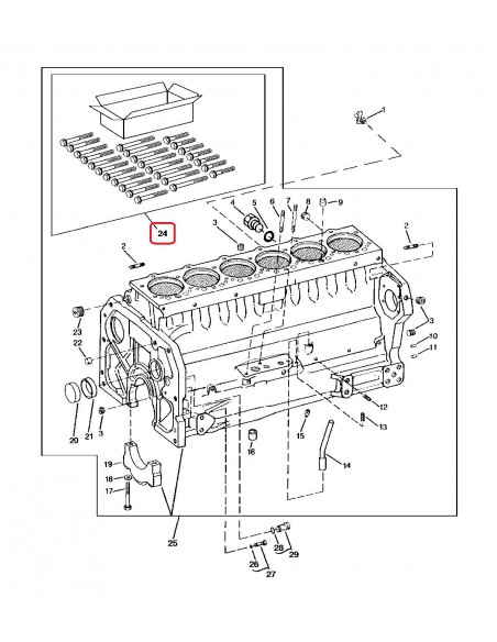 Prezoane Chiulasa KIT (26) John Deere RG24025, R121320, R121321, R121322