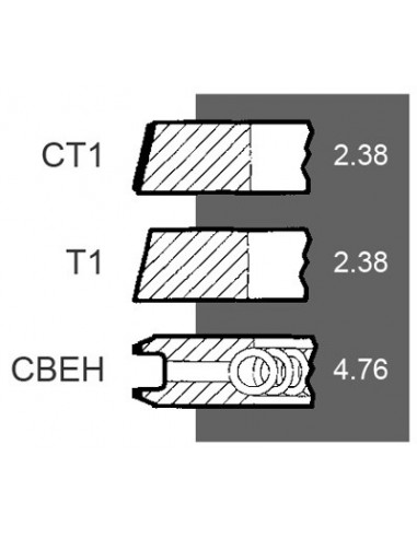 Segmenti Piston Perkins 3637658M91, 3637658Z91, 41158144
