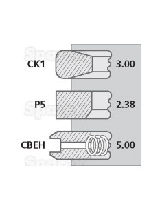 Segmenti Piston 102 - 3x2.38x5 mm 4972160