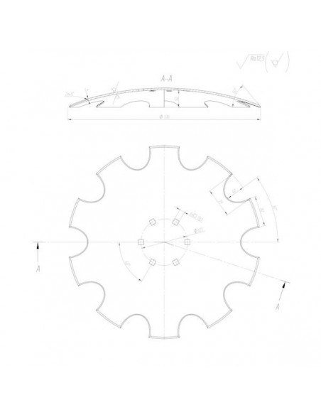 Taler Disc Ø 510x4 mm, 6 Gauri